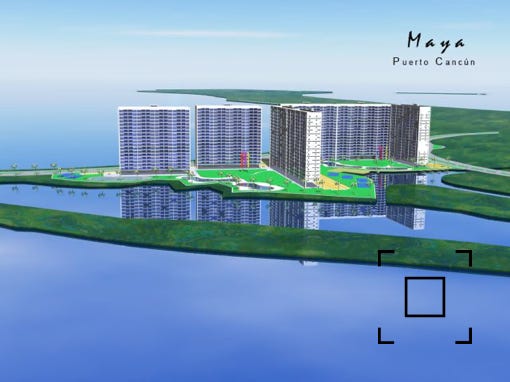 Complejo departamental en Puerto Cancún